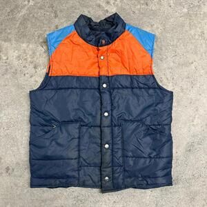 True Vintage 70s Troy Color Block Puffer Vest